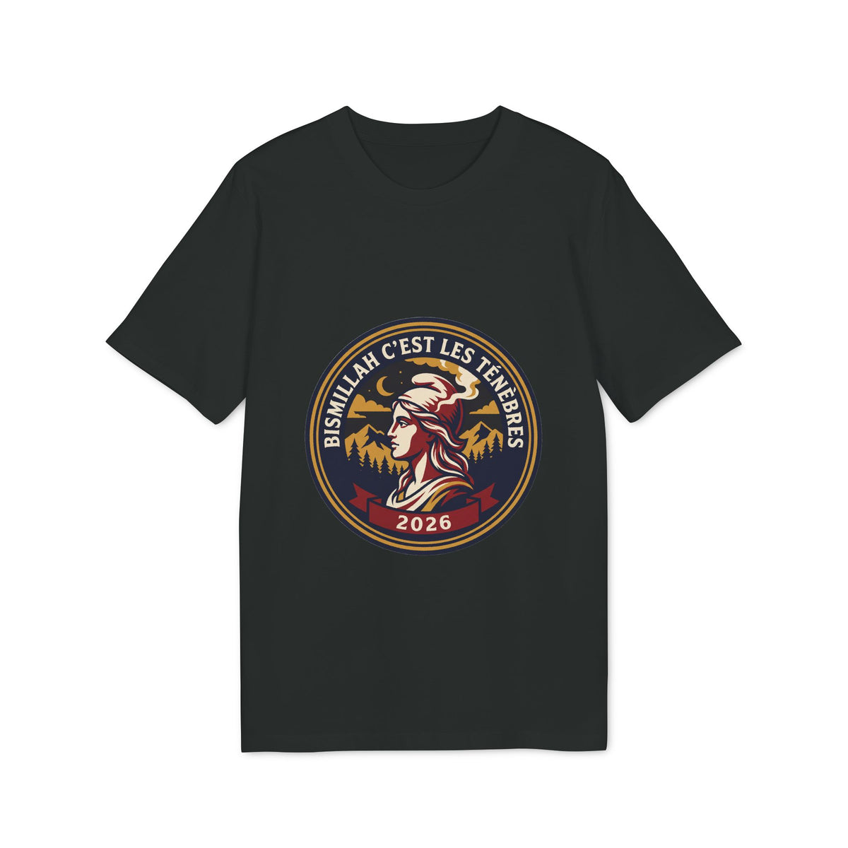 T-shirt « Bismillah c'est les ténèbres – Écusson Marianne 2026 »