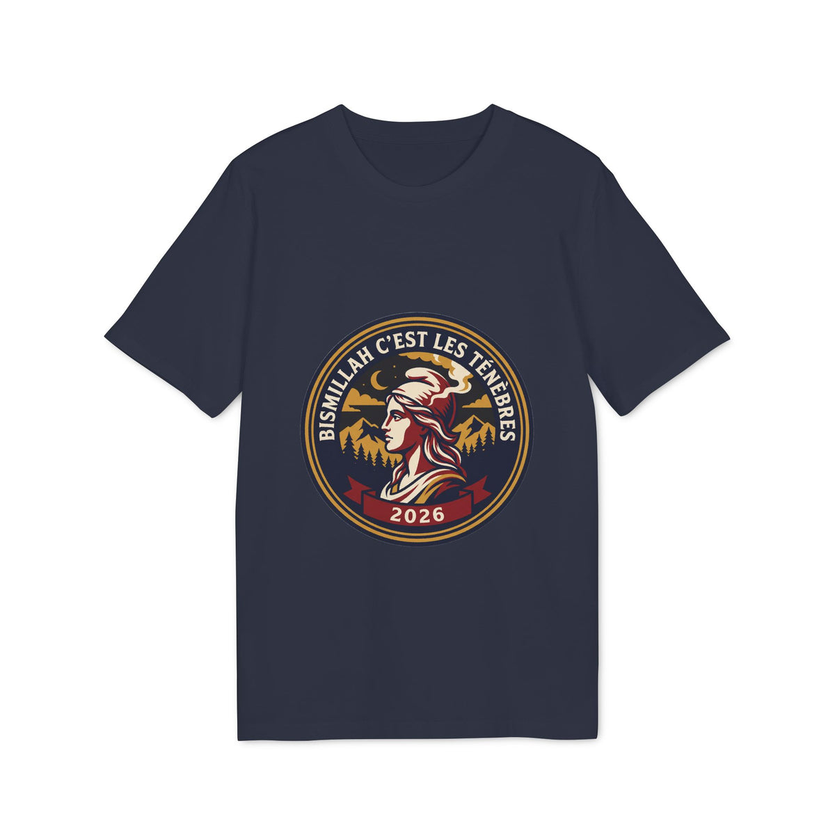 T-shirt « Bismillah c'est les ténèbres – Écusson Marianne 2026 »